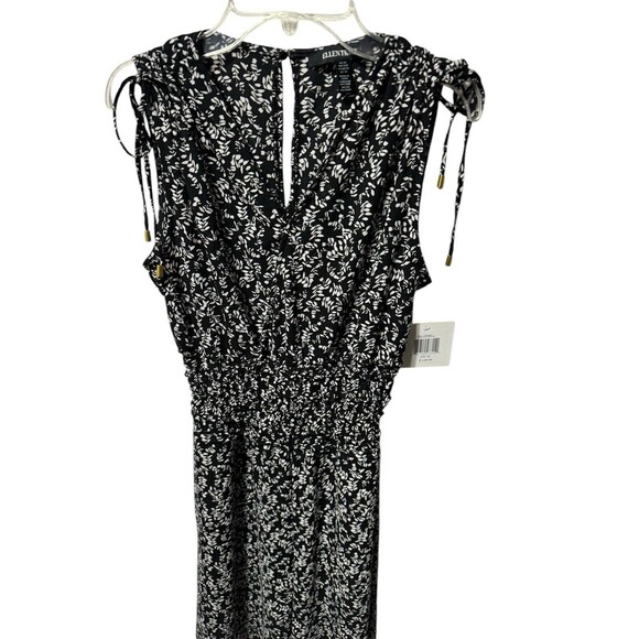 Ellen Tracy Women’s Black Mini Leaf Jumpsuit Size XS NWT - Picture 6 of 16